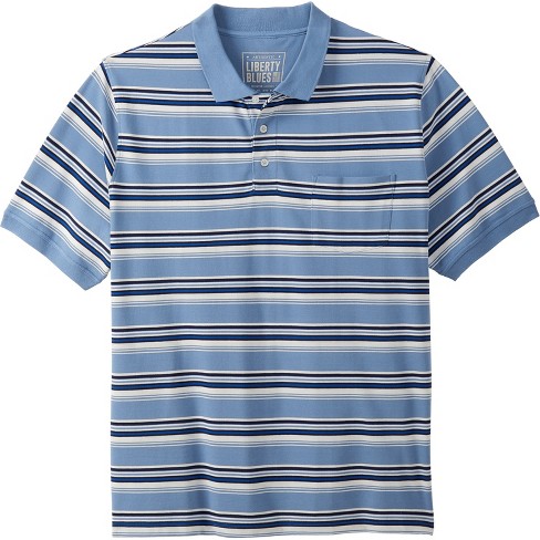 Liberty Blues Men's Big & Tall Shrink-less Pocket Piqué Polo Shirt ...