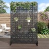 PexFix 72 in. x 47 in. Outdoor Privacy Rectangle Screen Galvanized Steel Panel Divider in Black - 2 of 4