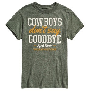 Men's - Yellowstone - Cowboys Don't Say Goodbye Short Sleeve Graphic T-Shirt - 1 of 4