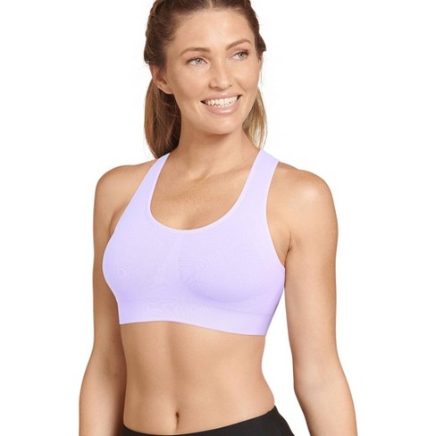 Jockey Women's Seamfree Mid Impact Sports Bra 2xl Digital Lavender : Target