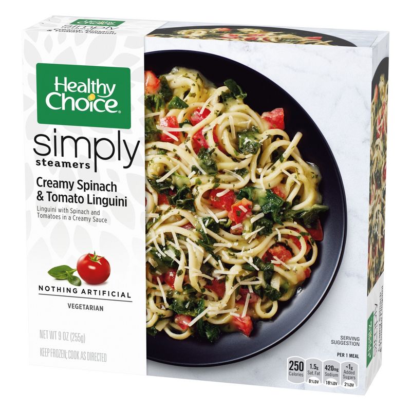 Healthy Choice Simply Steamers Frozen Creamy Spinach and Tomato Linguini - 9oz, 4 of 5