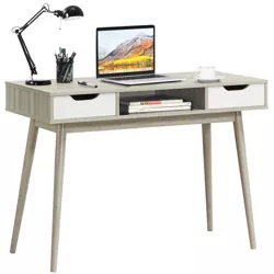 Costway Computer Desk Writing Table w/ Drawers Laptop PC Workstation Home Oak