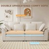 Buenhomino Convertible Sectional Loveseat Sofa with Deep Seat &Movable 2-Layer Ottoman, Oversized L-shape Cloud Sofa with Chaise & Armrests,Chenille - 2 of 4