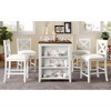 CAVINAS Dining Table Set for 4 Kitchen Table 5 Pieces Counter Height Rustic Farmhouse Wooden Bar Table for Dining Room - 2 of 4