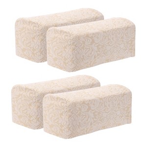 Unique Bargains Anti-Slip Stretch Jacquard Couch Arm Slipcovers 4 Pcs - 1 of 4