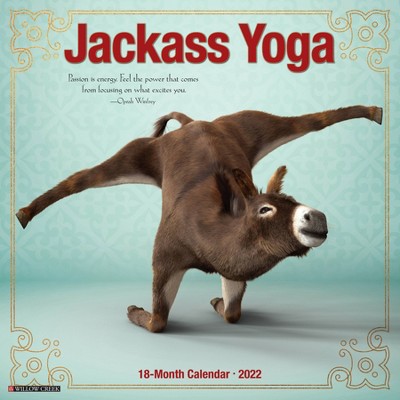 2022 Wall Calendar Jackass Yoga - Willow Creek Press