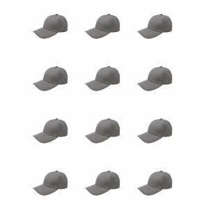 12 Pack Baseball Hats Great for Teams Events or Promotions - 1 of 4