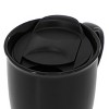 Mr. Coffee Coupleton 4 Piece 15 Ounce Stoneware Travel Mug Set in Black with Lid - 4 of 4