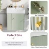 21.6" Modern Floating Bathroom Vanity with Ceramic Sink, Wall Mounted Small Bathroom Cabinet with Left Side Storage, Space-Saving Vanity for Bathrooms - 3 of 4