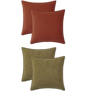 REGALWOVEN 4 Pcs Solid Chenille Soft Couch Throw Pillow Covers for Sofa Living Room Home Decor 18 x 18 Inch - 1 of 4