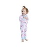 Sleep On It Infant Girls Long Sleeve Super Soft Snuggle Jersey Zip-Up Coverall Pajama with Matching Blankey Buddy - 2 of 4