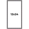 PosterPalooza | Panoramic Textured Grey Picture Frame - UV Acrylic, Foam Board Backing, Hanging Hardware - 2 of 4