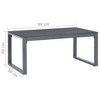 vidaXL Coffee Table 35.4"x19.7"x15.7" Aluminum - 3 of 3