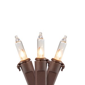 Northlight 100ct Mini Christmas Lights Clear - 20.25' Brown Wire - 1 of 4