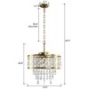 Maxax 16.9¡° 5-Light Gold Crystal Chandelier, Dimmable Pendant Light, Glam Traditional Ceiling Lighting for Bedroom Dining Nook Foyer - 3 of 4
