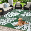 Outdoor Straw Plastic Rug, Lightweight Reversible Patio Rug, Folding Portable Deck Area Carpet, Large Floor Mat for Backyard Garden Camping Picnic - 4 of 4