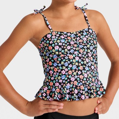 Cat & Jack Girls' Floral Washy Ditsy Tankini Set - Cat & Jack™ S — фото 3