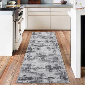 Area Rug Living Room Rug: Washable Modern Abstract Soft Thin Rug Indoor Floor No Slip Stain Resistant Carpet for Bedroom - 1 of 4