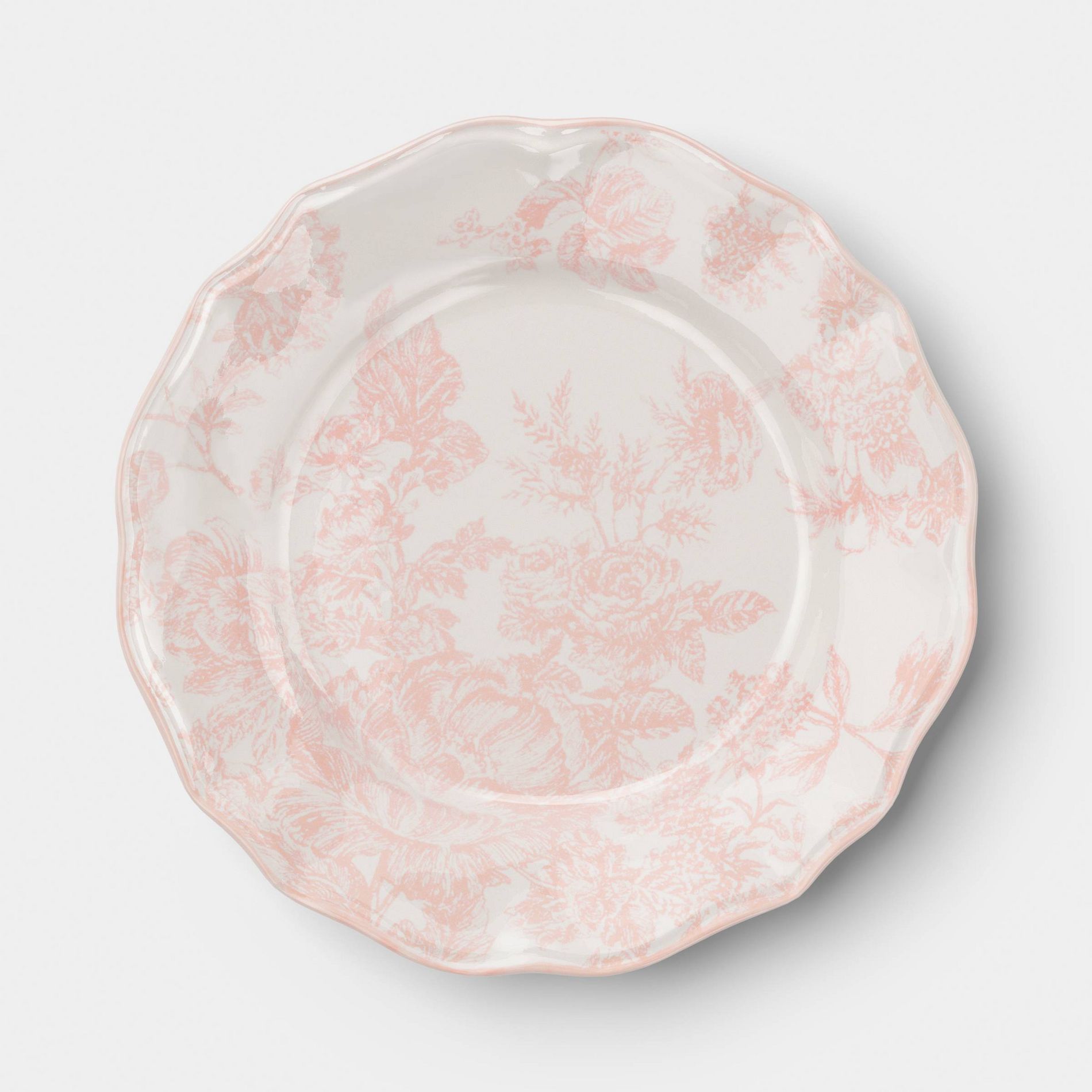 6" Stoneware Legacy Heirloom Appetizer Plate Pink Floral - Threshold™
