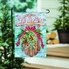 Evergreen Welcome Sled Moire Garden Flag 12 x 18 Inches Indoor Outdoor Decor - 3 of 4
