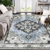 Washable Boho Area Rugs for Living Room Bedroom Vintage Persian Medallion Rug Non Slip Low Pile Carpet - 3 of 4
