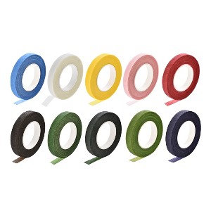 Unique Bargains 1/2-inch Wide 30Yard Floral Tape Flower Adhesives Floral Arrangement Kits Colorful 10 Roll - 1 of 3