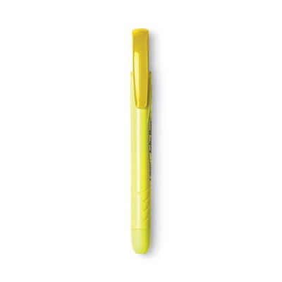 BIC 12pk Brite Liner Retractable Chisel Tip Highlighters - Yellow