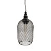 12" Solar Hanging Mesh Glass Lantern Black - Alpine Corporation - 3 of 4