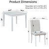 Maliang 5 Piece Wooden Dining Table Set with 1 Square Table & 4 Upholstered Chairs - 2 of 4