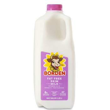 Borden Fat Free Skim Milk - 0.5gal