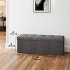 43" Folding Storage Ottoman Bench, Ottoman with Storage, End of Bed Bench, Storage Chest, Foot Rest Stool, Padded Seat - 2 of 4