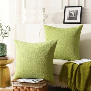 Marcielo 2 Pack Throw Pillow Cover Embroidery Euro Sham Covers - 1 of 4