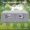 12x20 ft Heavy Duty Carport Canopy Car Tent Outdoor Garage Boat Shelter with Reinforced Structure with Ventilated Windows Sidewall - 2 of 4