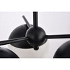 Elegant Lighting Eclipse 3 Lights Black Pendant With Frosted White Glass - 4 of 4