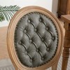 NicBex Set of 2 PU Leather Dining Chair Modern Farmhouse Accent Chair with Cushion Seats & Nailhead Trims - 4 of 4