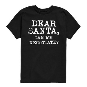 Boys' - Instant Message - Dear Santa Can We Negotiate Short Sleeve Graphic T-Shirt - 1 of 4