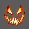 Women's Lost Gods Evil Pumpkin Face Scoop Neck - 2 of 4