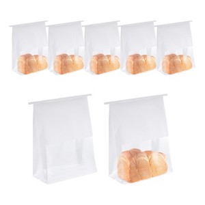 Unique Bargains Kraft Iron Tie Tab Lock Homemade Baked Foods Packaging Gift Bags 50 Pcs - 1 of 3