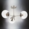 Urban Ambiance Luxury Minimalist Indoor Ceiling Light,  10-5/8''H x 22"W x 22''D,  Brushed Nickel Finish, UHP4444 - 3 of 4