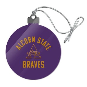 Alcorn Braves Acrylic Christmas Tree Holiday Ornament - 1 of 4