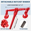 4 Steel Ratchet Load Tie-Downs, 1/2"-3/8", 9200 lbs. Capacity, Forged for G70/G43 Chain Compatibility, for Trucks or Flatbed Trailers - 3 of 4