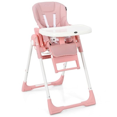 INFANS 4 in 1 High Chair–Booster Seat, Convertible Highchair w/Adjustable Height and Recline,Removable Tray,Detachable Cushion, Installation-Free