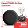 4) NEW Pyle PDIC81RDBK 250W 8 Inch Flush In-Wall In-Ceiling Black Speakers Four - 4 of 4