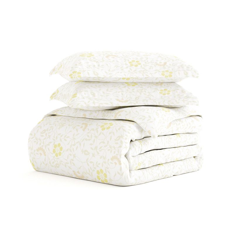 Soft Farmhouse Florals Premium 3PC Duvet Cover & Shams Set, Ultra Soft, Easy Care - Becky Cameron, 4 of 15