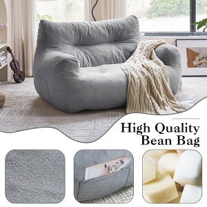 JOYRACER Oversized 2-Seater Bean Bag Chair for Adults, Giant Loveseat Sofa with Filler & Pocket, Couch for Gaming, Reading, and Living Room Use - 1 of 4