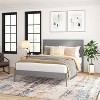 Taylor & Logan Queen Amara Wooden Platform Bed with Headboard Gray - 3 of 4
