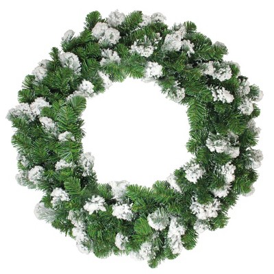 Allstate 24" Unlit Colorado Pine Flocked Artificial Christmas Wreath