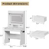 Vanity Desk with LED Lighted Mirror, Power Outlet & Ample Storage – Makeup Vanity with Adjustable Brightness and 4 Drawers for Bedroom - 2 of 4