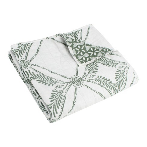 Kemala Sage Quilted Throw - Levtex Home : Target