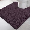 Home Mart Goods 3 Piece Set Plum Purple Soft Cozy Plush Chenille Bath Mat Highly Absorbent Bathroom Rug - 4 of 4
